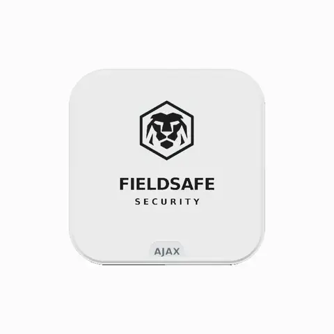 FieldSafe-branded outdoor alarm siren continuously rotating from side to side